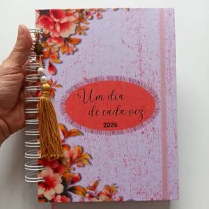 Agenda 2026 Floral e Delicada Personalizada Com Nome na Capa